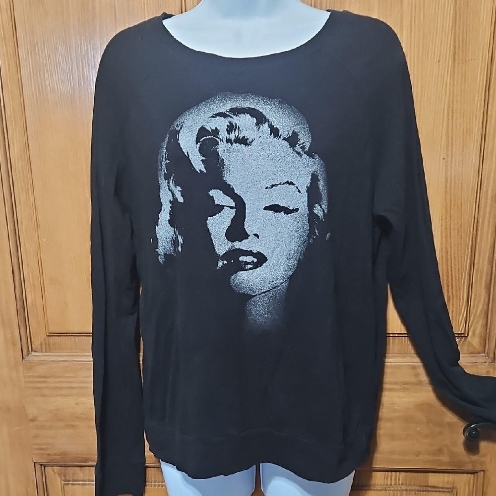 Black Graphic Long Sleeve Sweater